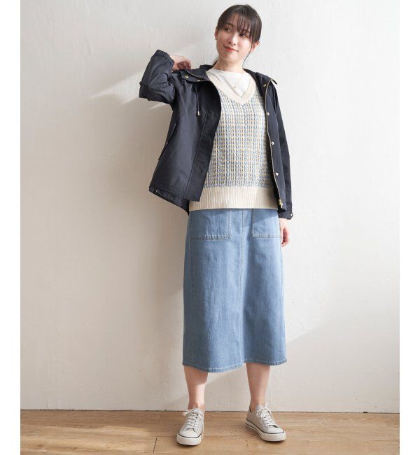 ikka「【2点セット】ブークレMIXニットベストアンサンブル」|ニット・セーター|