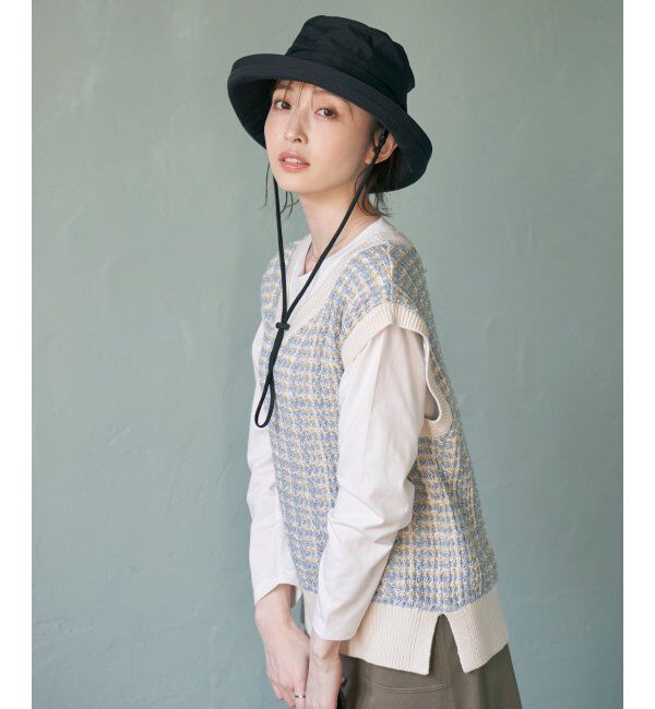 ikka「【2点セット】ブークレMIXニットベストアンサンブル」|ニット・セーター|