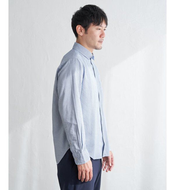 IKKA LOUNGE「デニムライクスイスカラーシャツ」|シャツ・ブラウス|