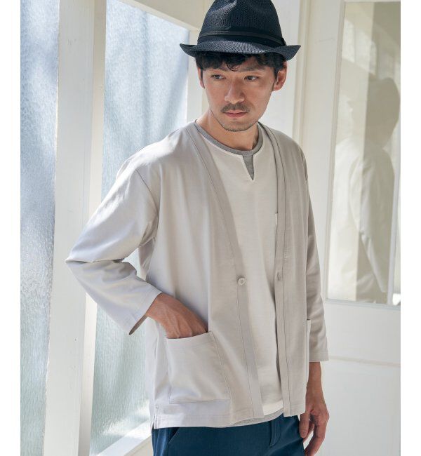 ikka「【接触冷感／抗菌防臭】GOKUラクセイケツ8分袖カーディガン」|カーディガン|