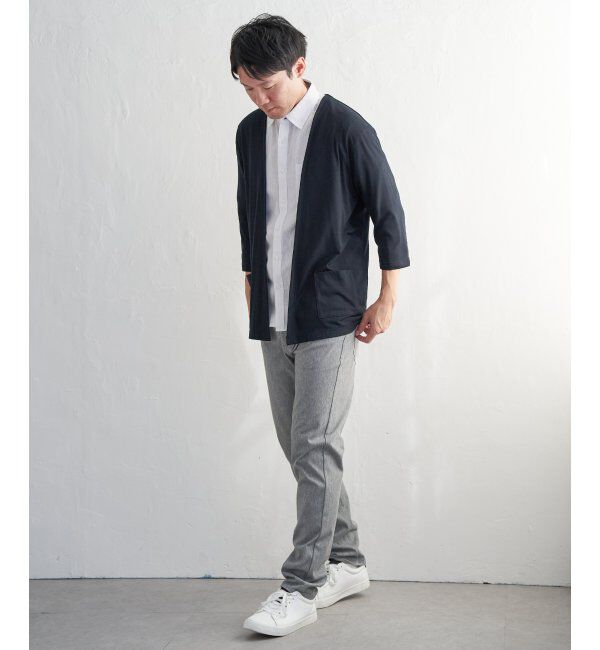 ikka「【接触冷感／抗菌防臭】GOKUラクセイケツ8分袖カーディガン」|カーディガン|