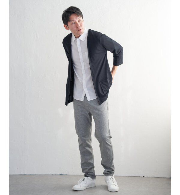 ikka「【接触冷感／抗菌防臭】GOKUラクセイケツ8分袖カーディガン」|カーディガン|