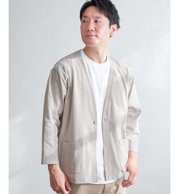ikka「【接触冷感／抗菌防臭】GOKUラクセイケツ8分袖カーディガン」|カーディガン|