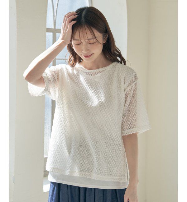 ikka「【2点セット】レースアンサンブルプルオーバー」|その他|