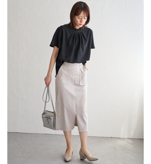 ikka「襟フリル2WAY半袖ブラウス」|シャツ・ブラウス|