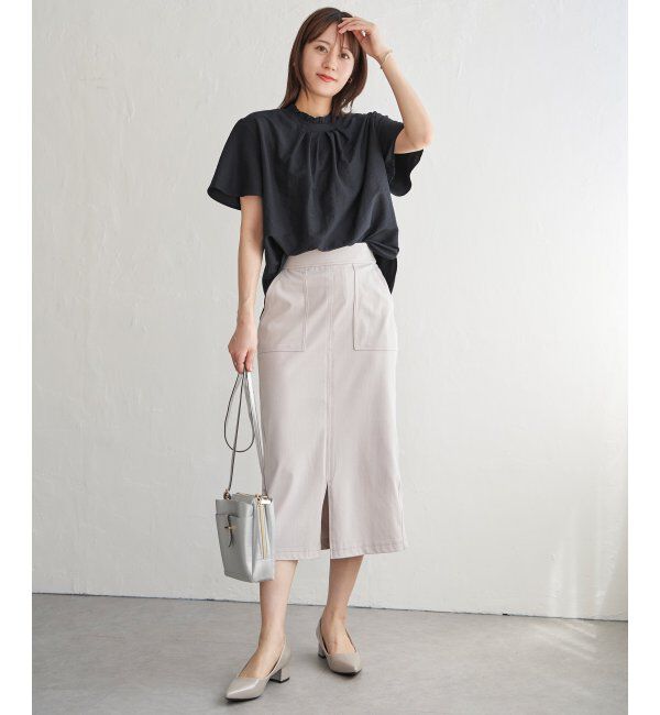 ikka「襟フリル2WAY半袖ブラウス」|シャツ・ブラウス|