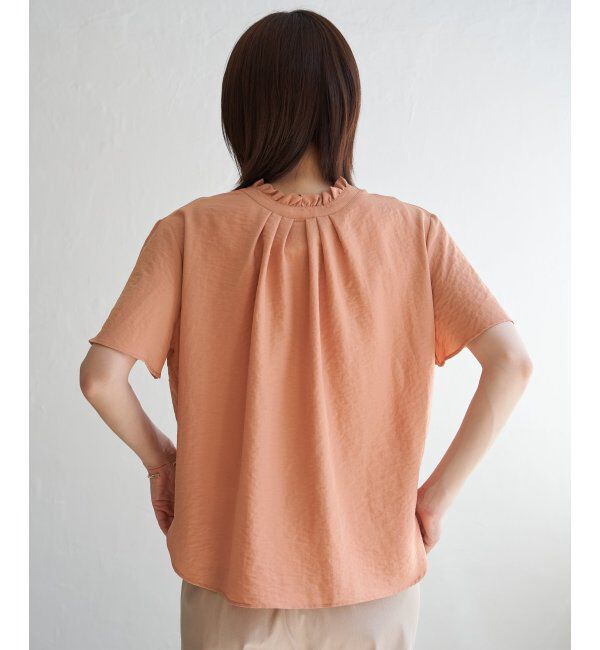 ikka「襟フリル2WAY半袖ブラウス」|シャツ・ブラウス|