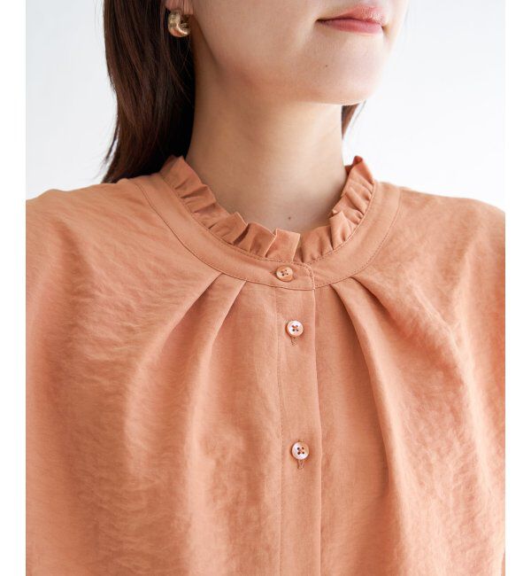 ikka「襟フリル2WAY半袖ブラウス」|シャツ・ブラウス|