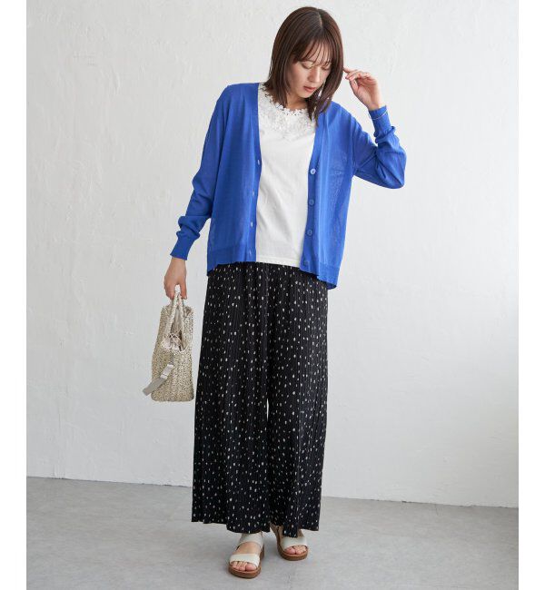 ikka「【洗濯機で洗える／接触冷感】針抜きシアーニットカーディガン【UVカット】」|その他|