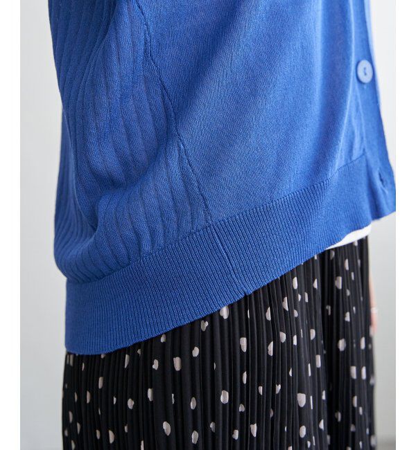 ikka「【洗濯機で洗える／接触冷感】針抜きシアーニットカーディガン【UVカット】」|その他|