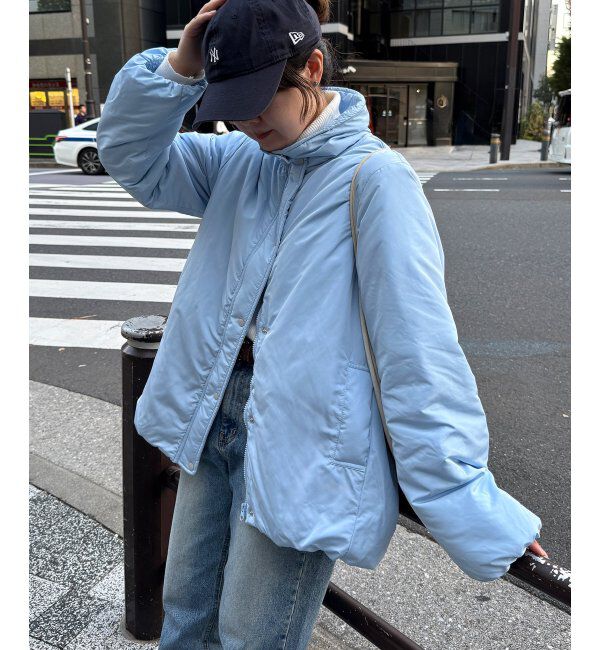 Lbc with Life「スタンドネック中綿ブルゾン」|ブルゾン・スタジャン|ブルー