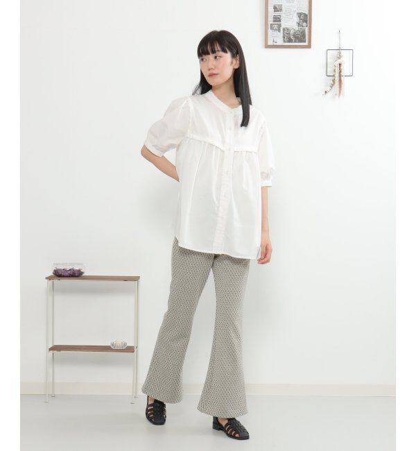 VENCE share style「ラメジャカードフレアパンツ」|デニム|