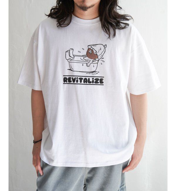 VENCE share style「ヒゲ発泡キャラプリントTシャツ」|Tシャツ・カットソー|