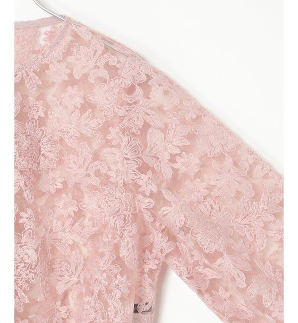 VENCE share style「オーガンジー刺繍レースブルゾン」|ブルゾン・スタジャン|