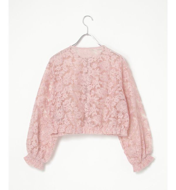 VENCE share style「オーガンジー刺繍レースブルゾン」|ブルゾン・スタジャン|