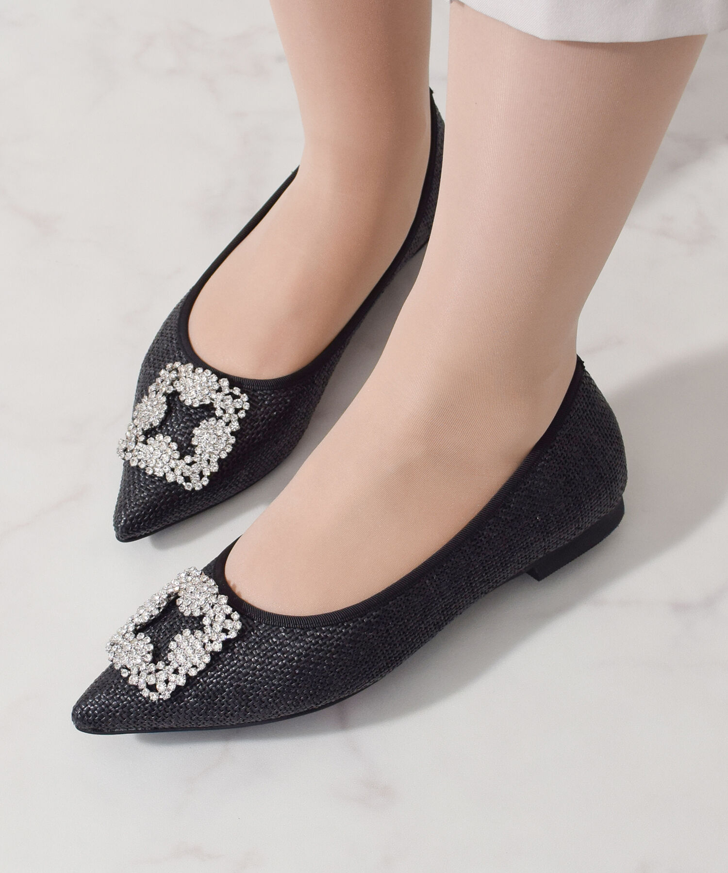 Bridget Birkin「【Bridget Birkin】ビジューポインテッドトゥバレエシューズ(551524)」|パンプス|BLZ