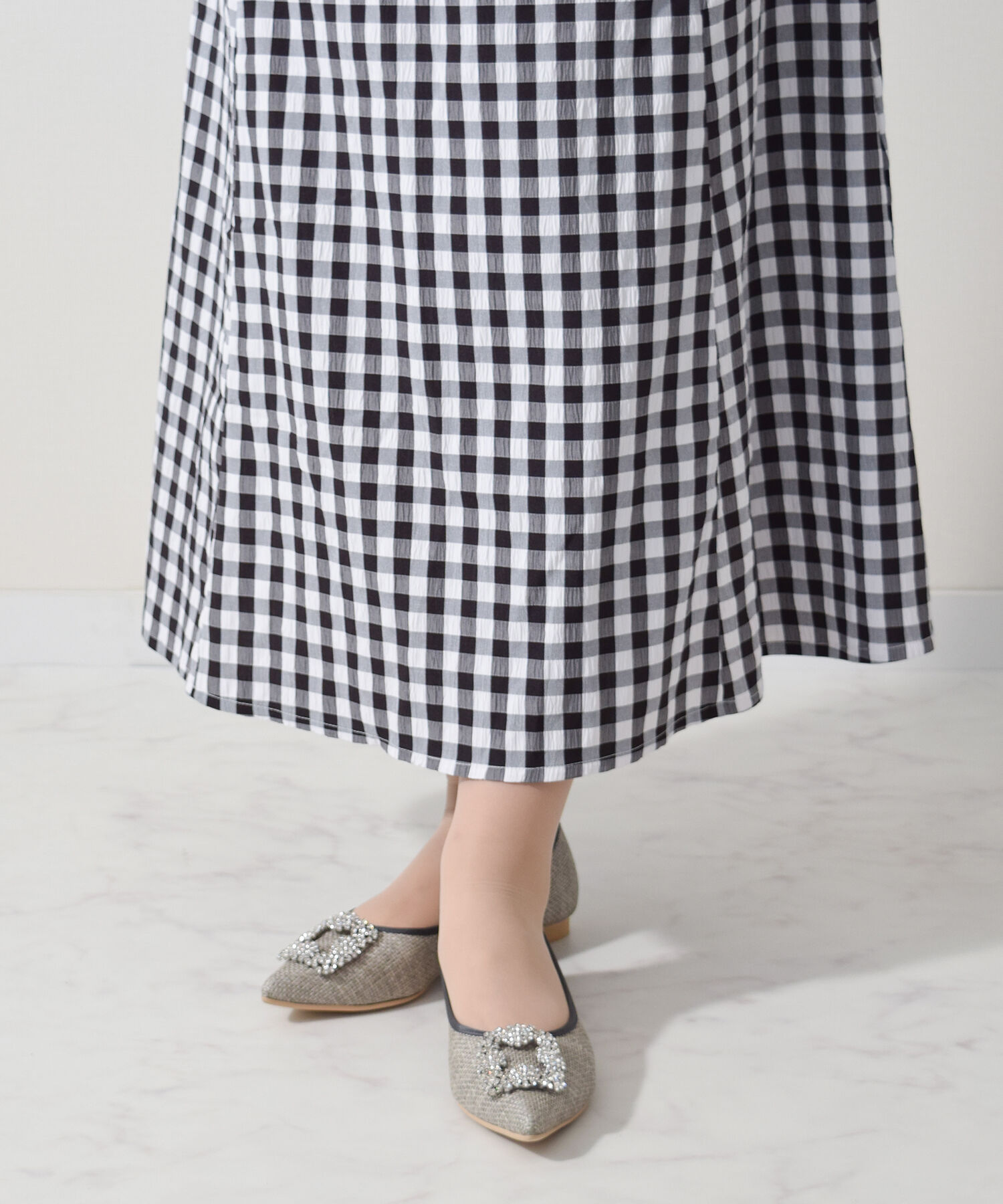 Bridget Birkin「【Bridget Birkin】ビジューポインテッドトゥバレエシューズ(551524)」|パンプス|