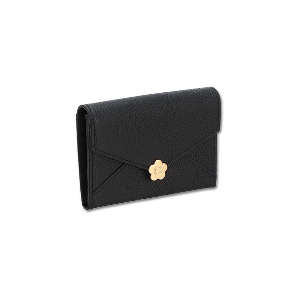 MARY QUANT「シーリングデイジーレター カードケース」|財布|ブラック