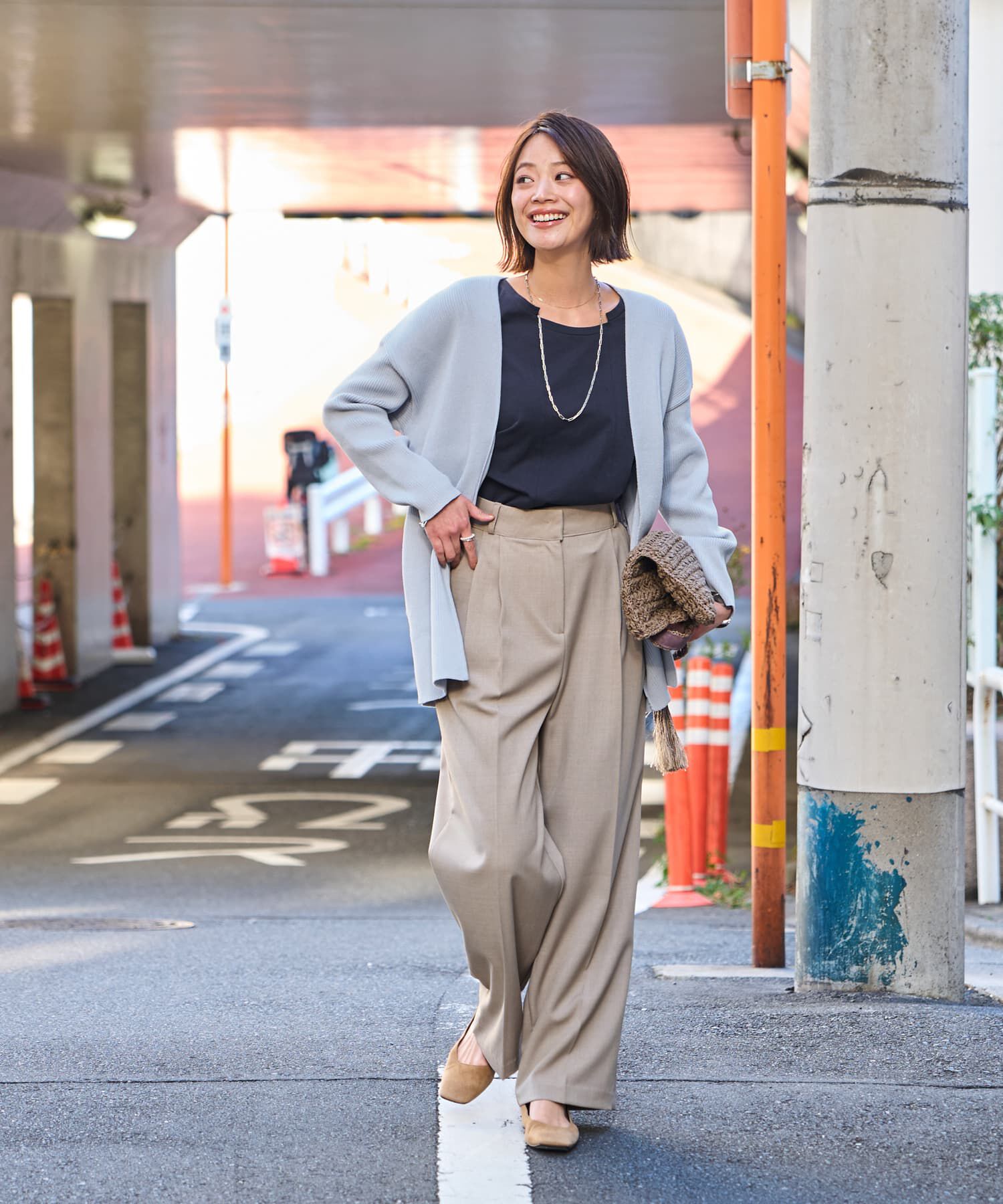 STYLE DELI「リブ編み羽織りカーディガン」|カーディガン|