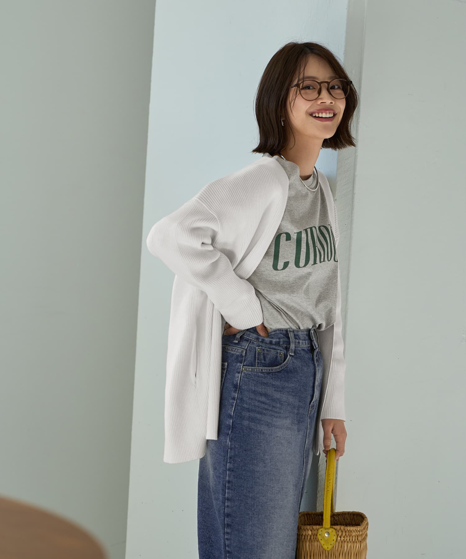 STYLE DELI「リブ編み羽織りカーディガン」|カーディガン|