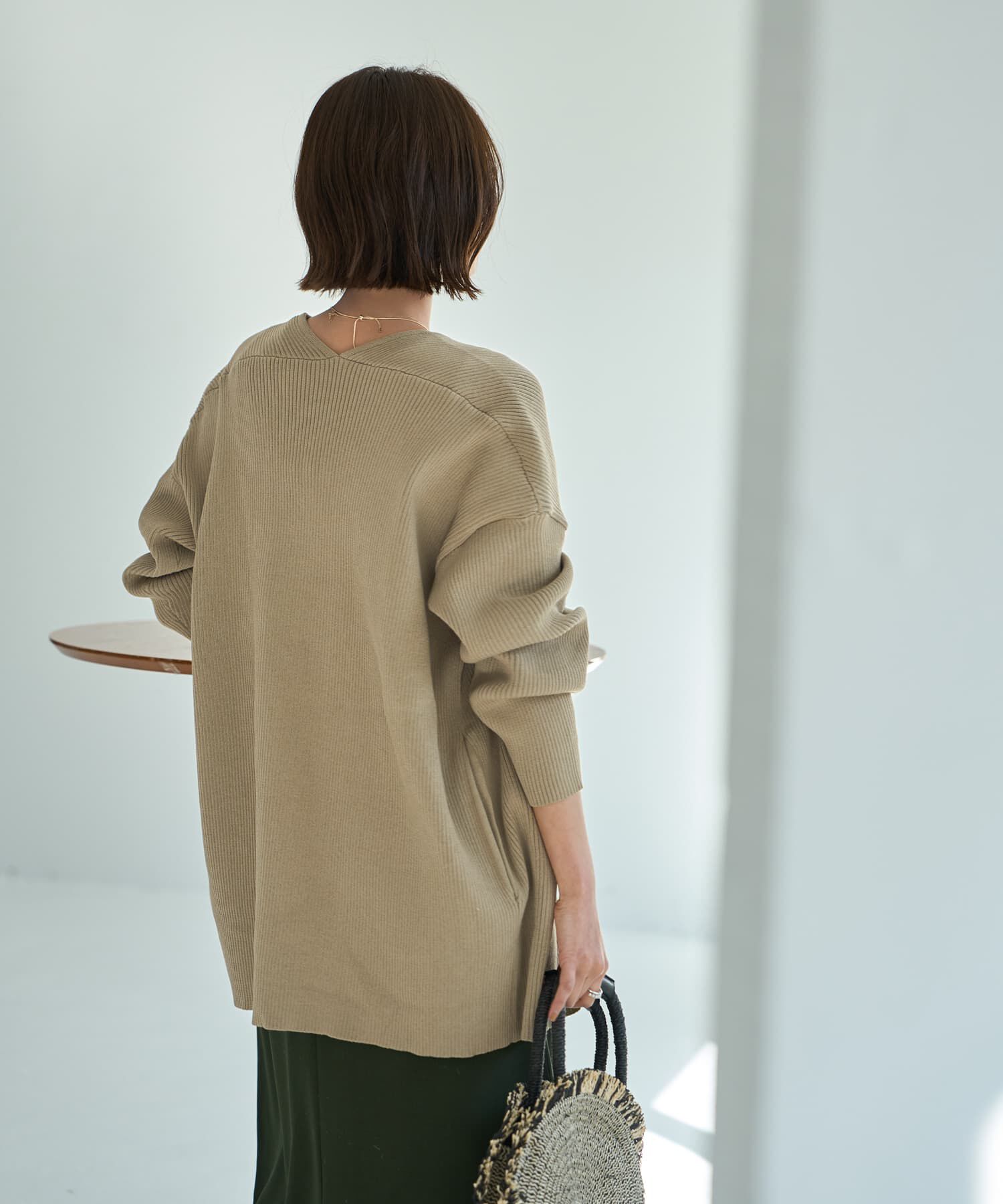 STYLE DELI「リブ編み羽織りカーディガン」|カーディガン|