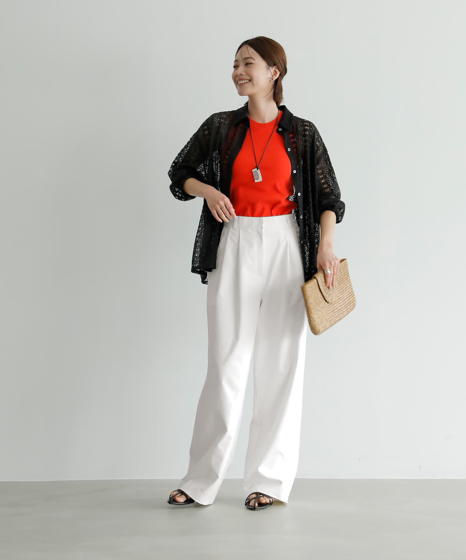 STYLE DELI「甘くならない縦模様コットンレースシャツ」|シャツ・ブラウス|