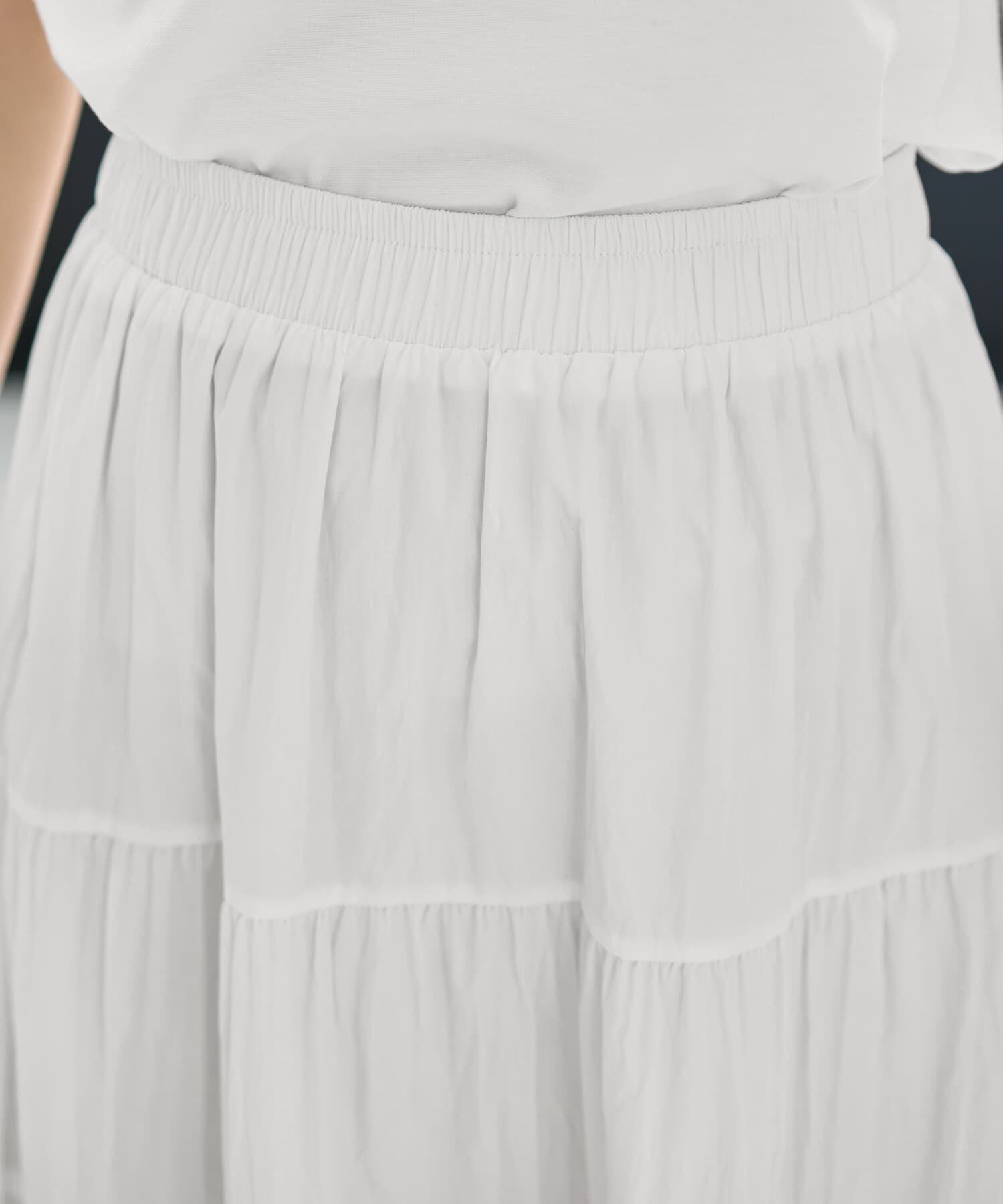 STYLE DELI「コットン質感のタックティアードロングスカート」|スカート|