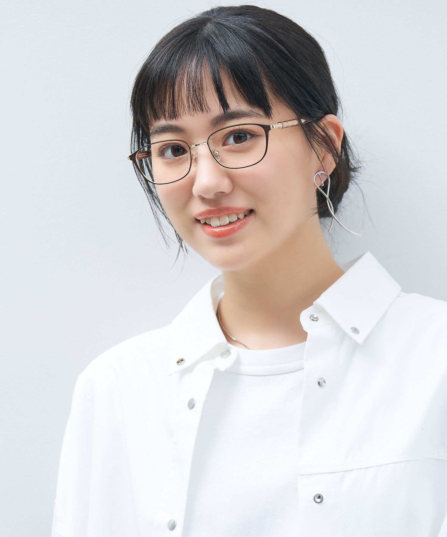  「ウェリントン型 メガネ｜上品で高級感のある 大人可愛いメガネ フェミニン レンズ交換券付き STANDARD MUSE」|メガネ|オレンジ