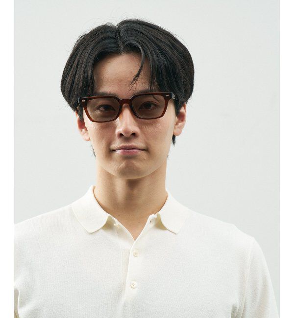  「Zoff｜STUDIO SEVEN｜ウェリントン型 サングラス 横長｜太縁フレーム｜カラーレンズ｜紫外線防止 UVカット」|サングラス|