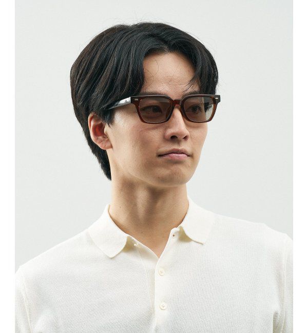  「Zoff｜STUDIO SEVEN｜ウェリントン型 サングラス 横長｜太縁フレーム｜カラーレンズ｜紫外線防止 UVカット」|サングラス|