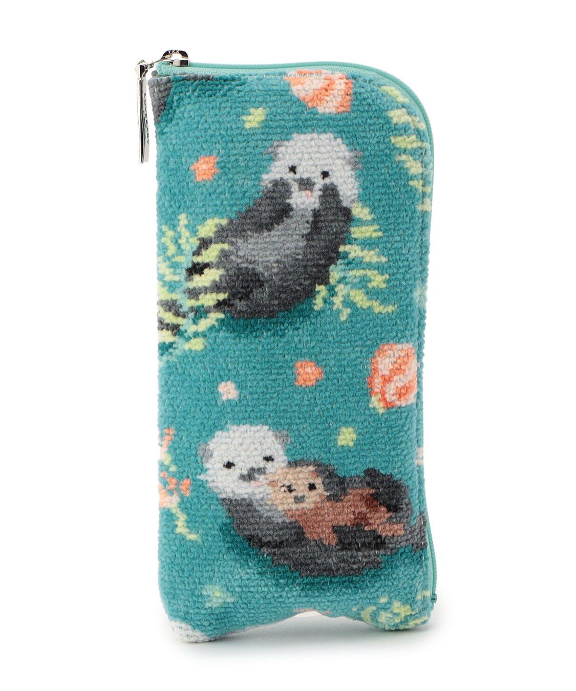 LOVERARY BY FEILER「プカプカラッコ　メガネポーチ　L/PPR-253067」|ポーチ|ターコイズブルー