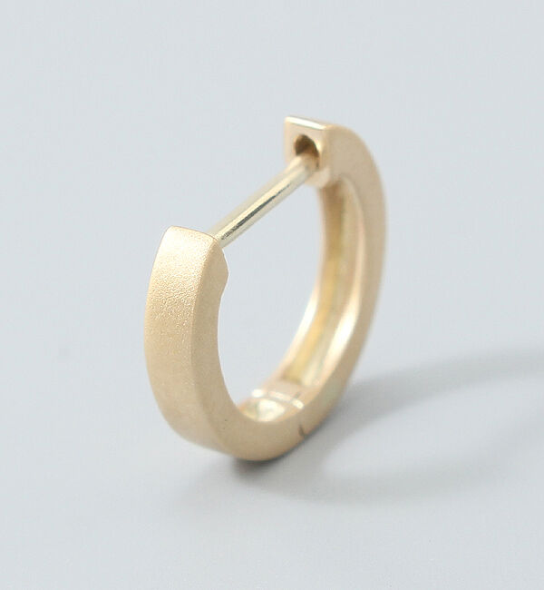 JUPITER「【シリーズ累計販売 2000点突破！】【K10】ストレートフープピアス/ユニセックス/マットゴールド」|ピアス|