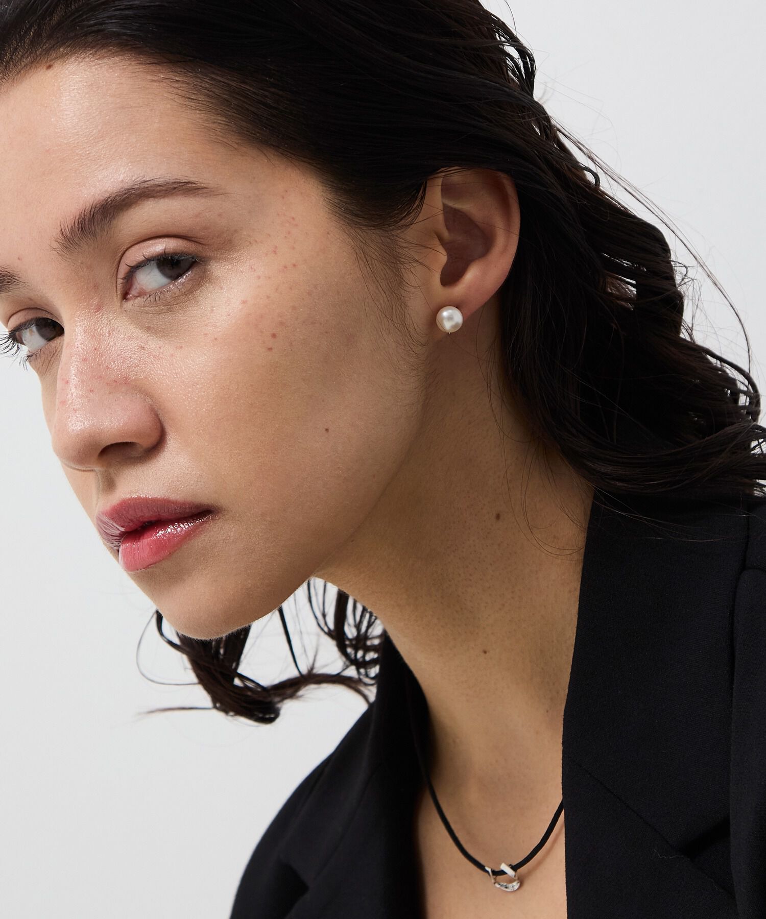 JUPITER「【シリーズ累計販売 1000点突破！】【K10WG】2way淡水パール&times;バーイヤリング/リバーシブル」|イヤリング|