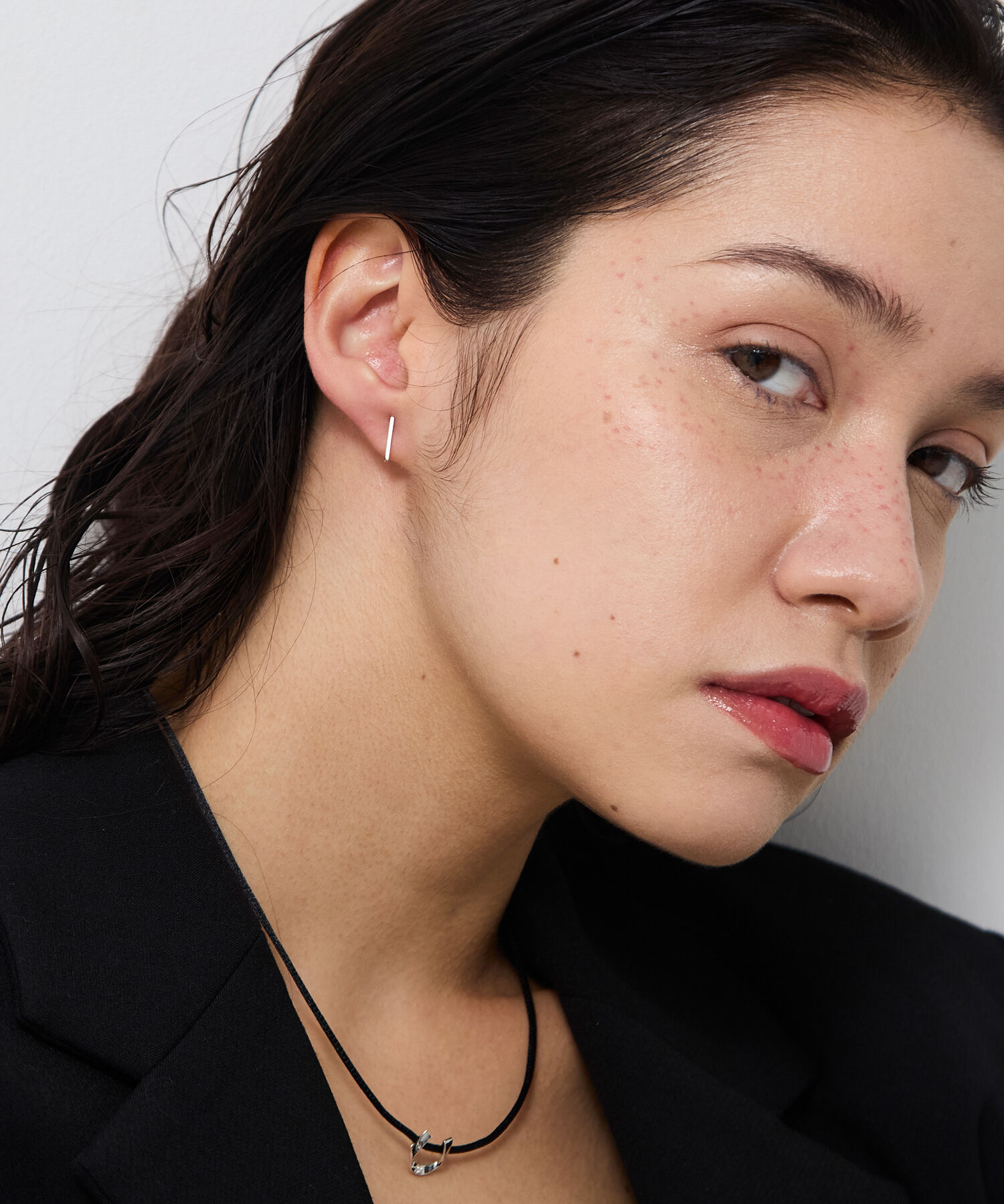 JUPITER「【シリーズ累計販売 1000点突破！】【K10WG】2way淡水パール&times;バーイヤリング/リバーシブル」|イヤリング|