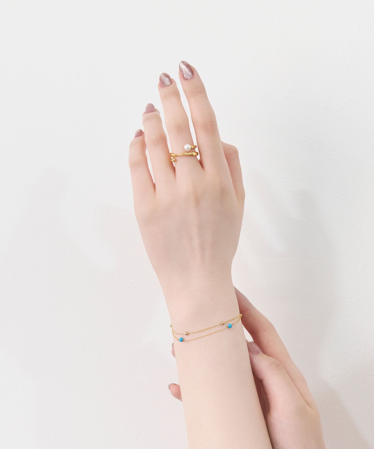 Phoebe「2wayリボンパールリング&イヤーカフ」|リング|