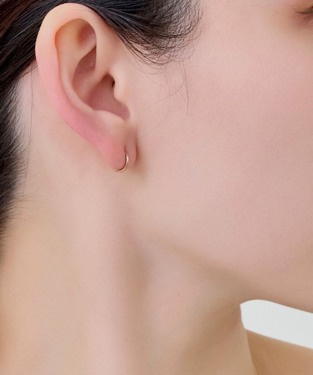 Phoebe「【シリーズ累計販売10000点突破】金属アレルギー対応 ミニフープピアス サージカルステンレス」|ピアス|ローズゴールド