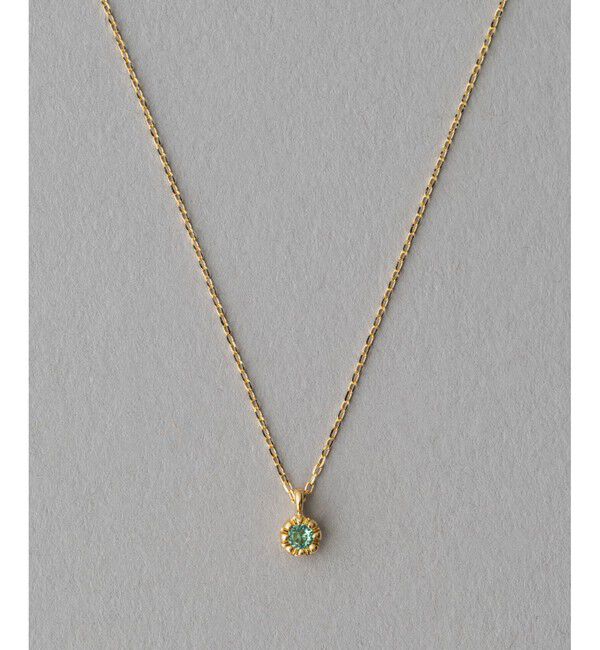 ete「K18YG フルール ネックレス（誕生石 5・7・9月）」|ネックレス|A