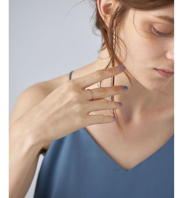 ete「[クレール]K18MPG スタッズカット リング」|リング|