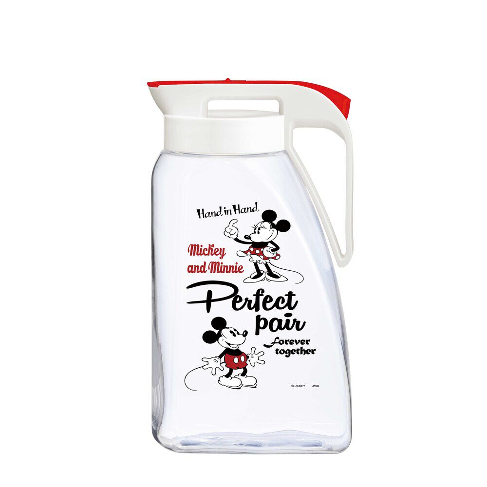 BACKYARD FAMILY「冷水筒 ピッチャー 通販 大容量 3.1L 約 3l 耐熱 横置き ディズニー 冷水ポット」|食器・キッチングッズ|レッド1