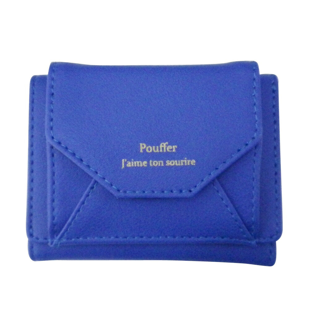 BACKYARD FAMILY「ミニ財布 レディース 三つ折り 通販 ミニウォレット レター 三つ折り財布 三つ折財布 コンパクト」|財布|ブルー1