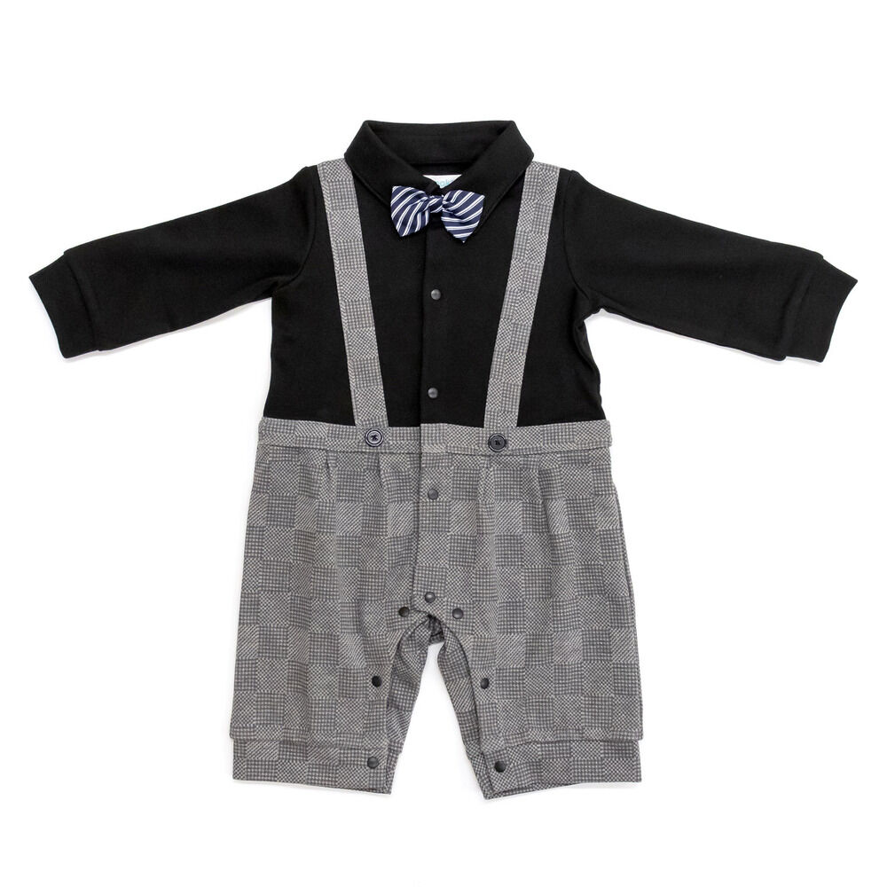 BACKYARD FAMILY「Aenak アエナック ベビー フォーマル 男の子 ロンパース 通販 スーツ 蝶ネクタイ」|その他ベビーウェア|ブラック1