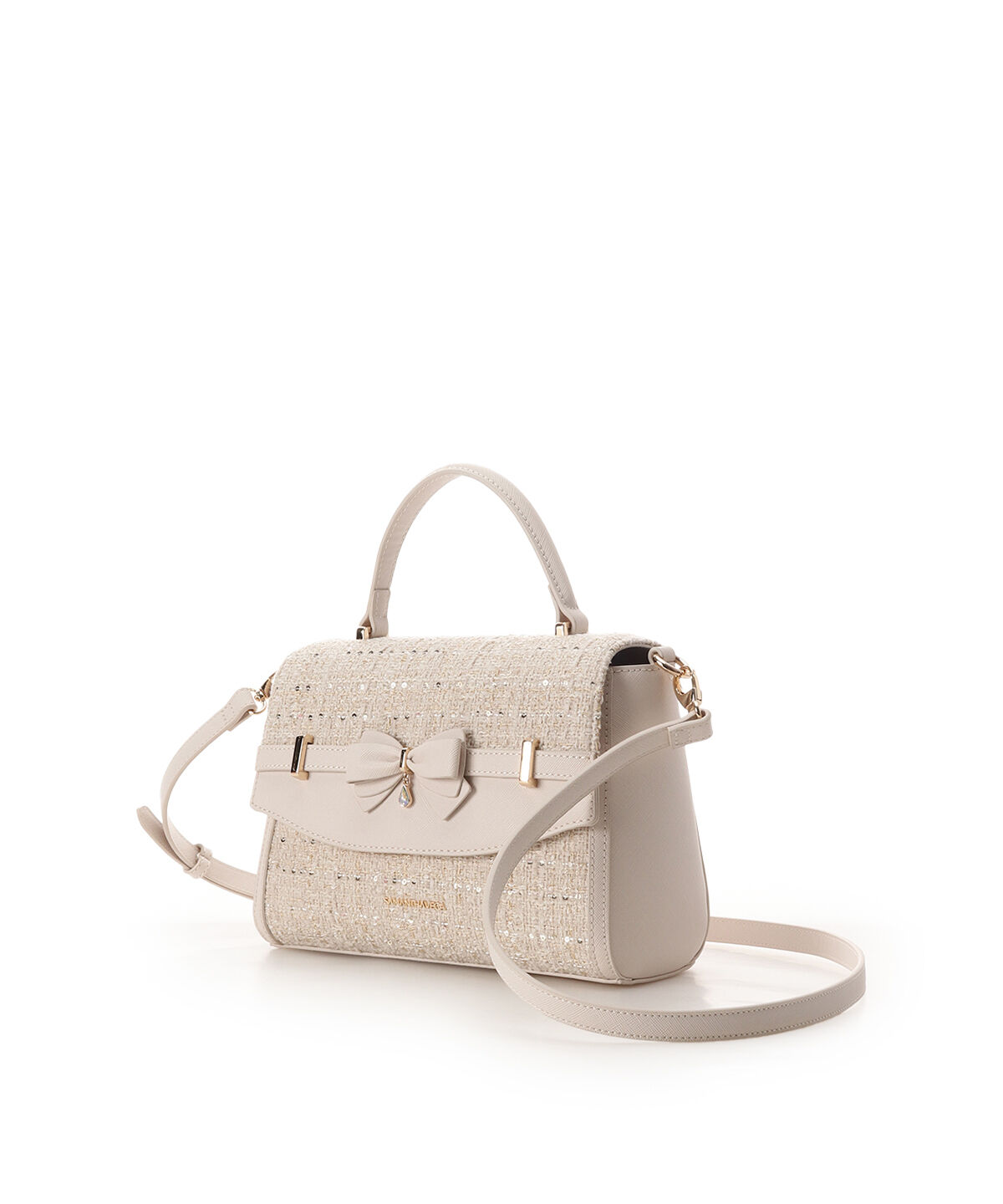 Samantha Vega「ツイードアクセントリボンショルダーバッグ」|ショルダー・メッセンジャー|