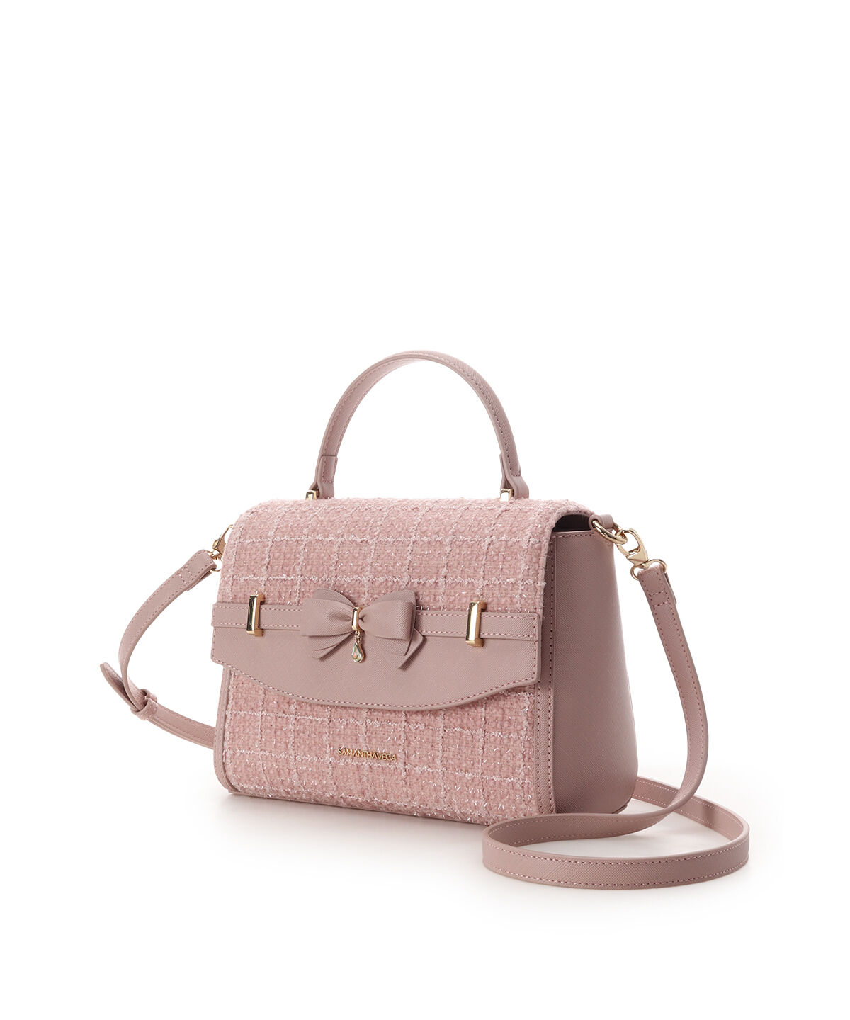 Samantha Vega「ツイードアクセントリボンショルダーバッグ」|ショルダー・メッセンジャー|