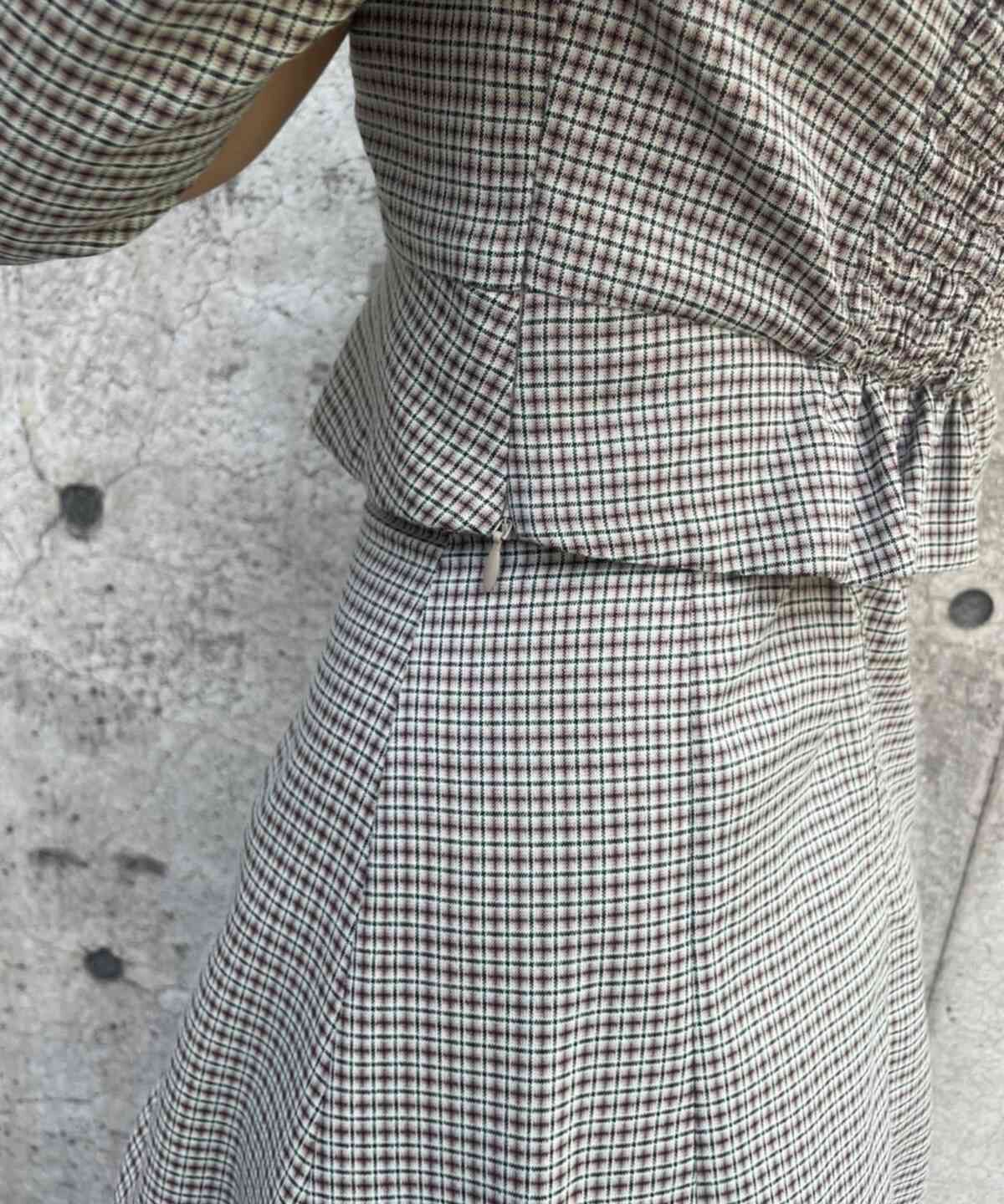 REDYAZEL「チェックドロストブラウス」|シャツ・ブラウス|