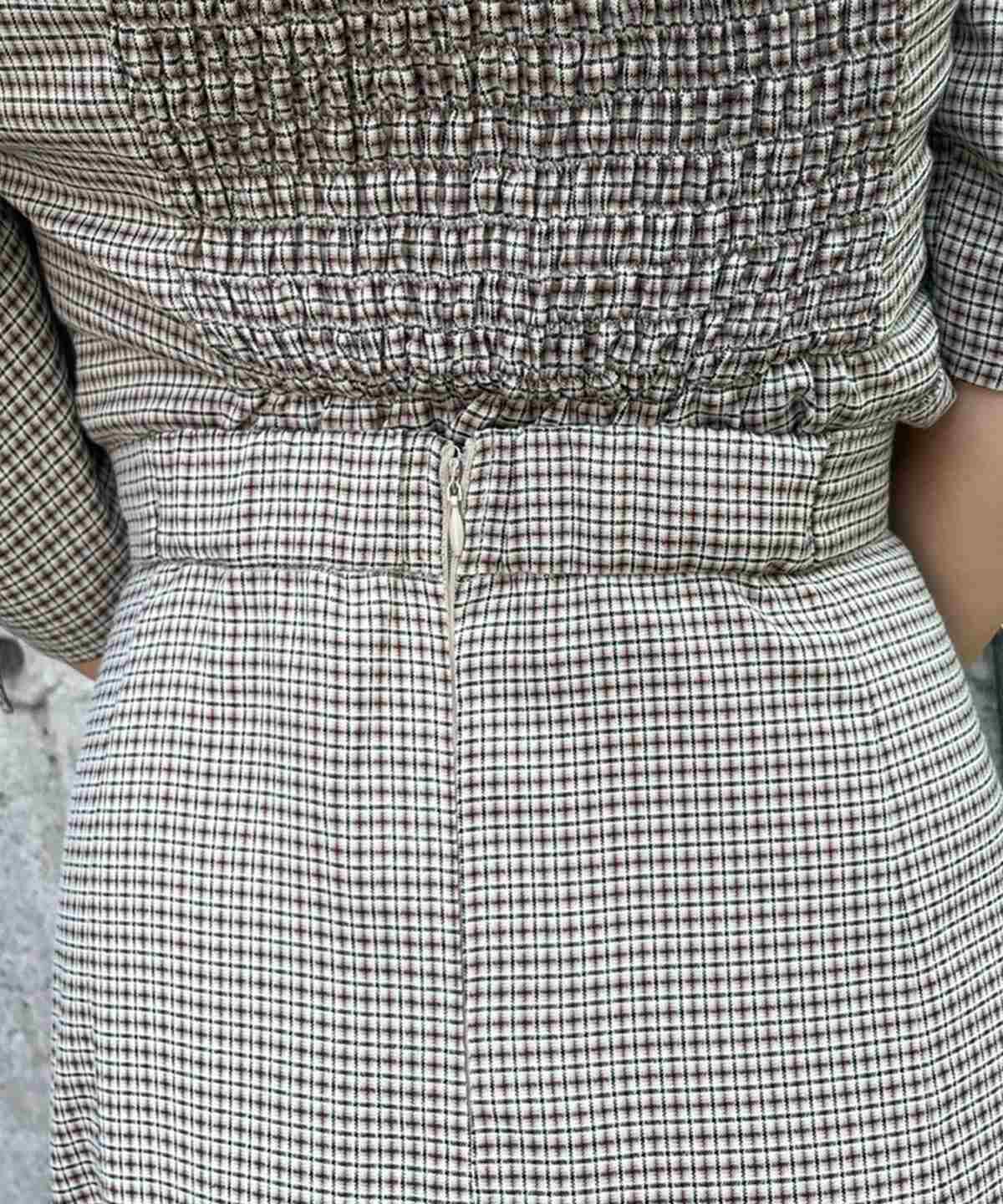 REDYAZEL「チェックドロストスカート」|フレア|
