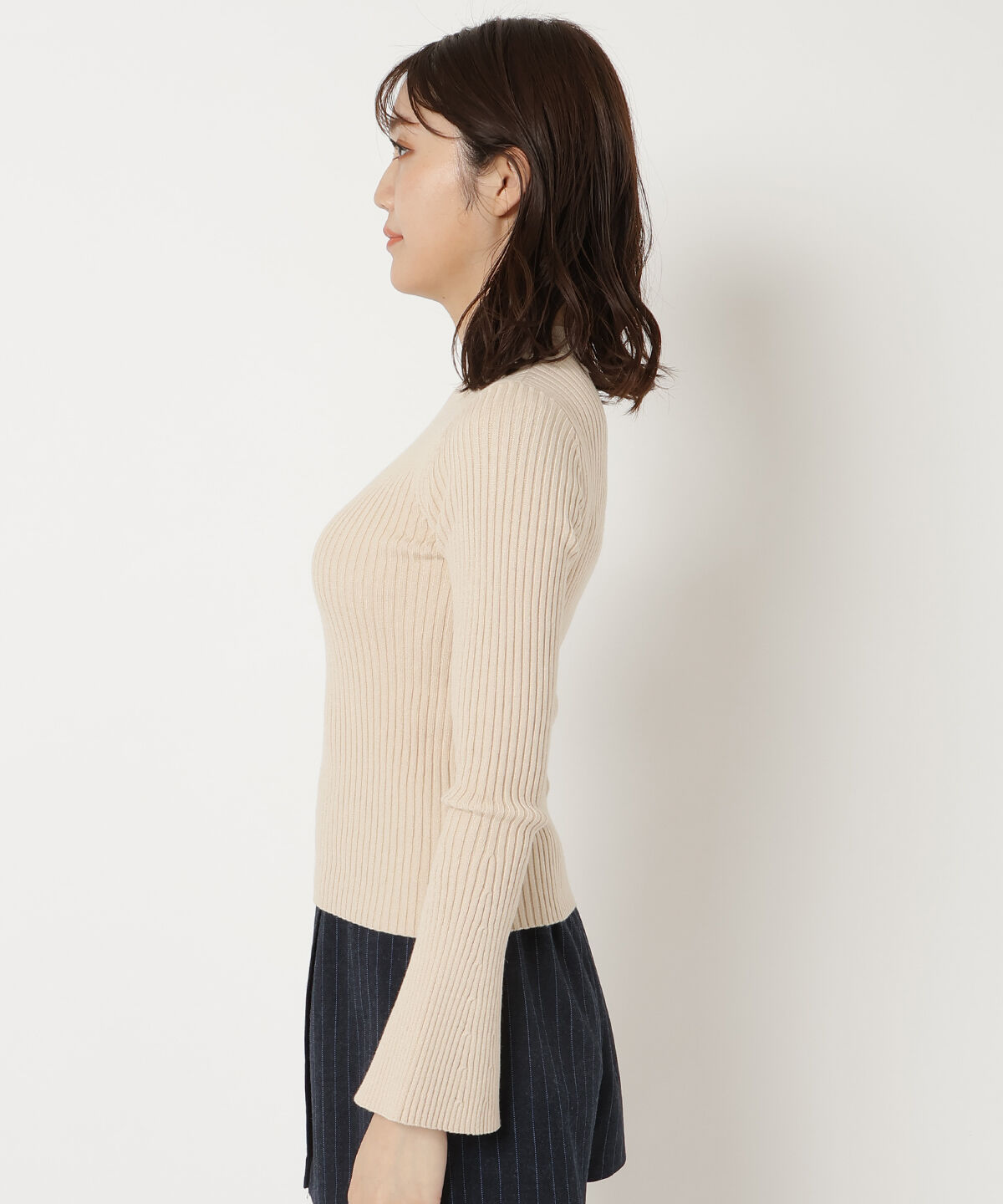 REDYAZEL「プチハネイネックフレアスリーブニット」|ニット・セーター|