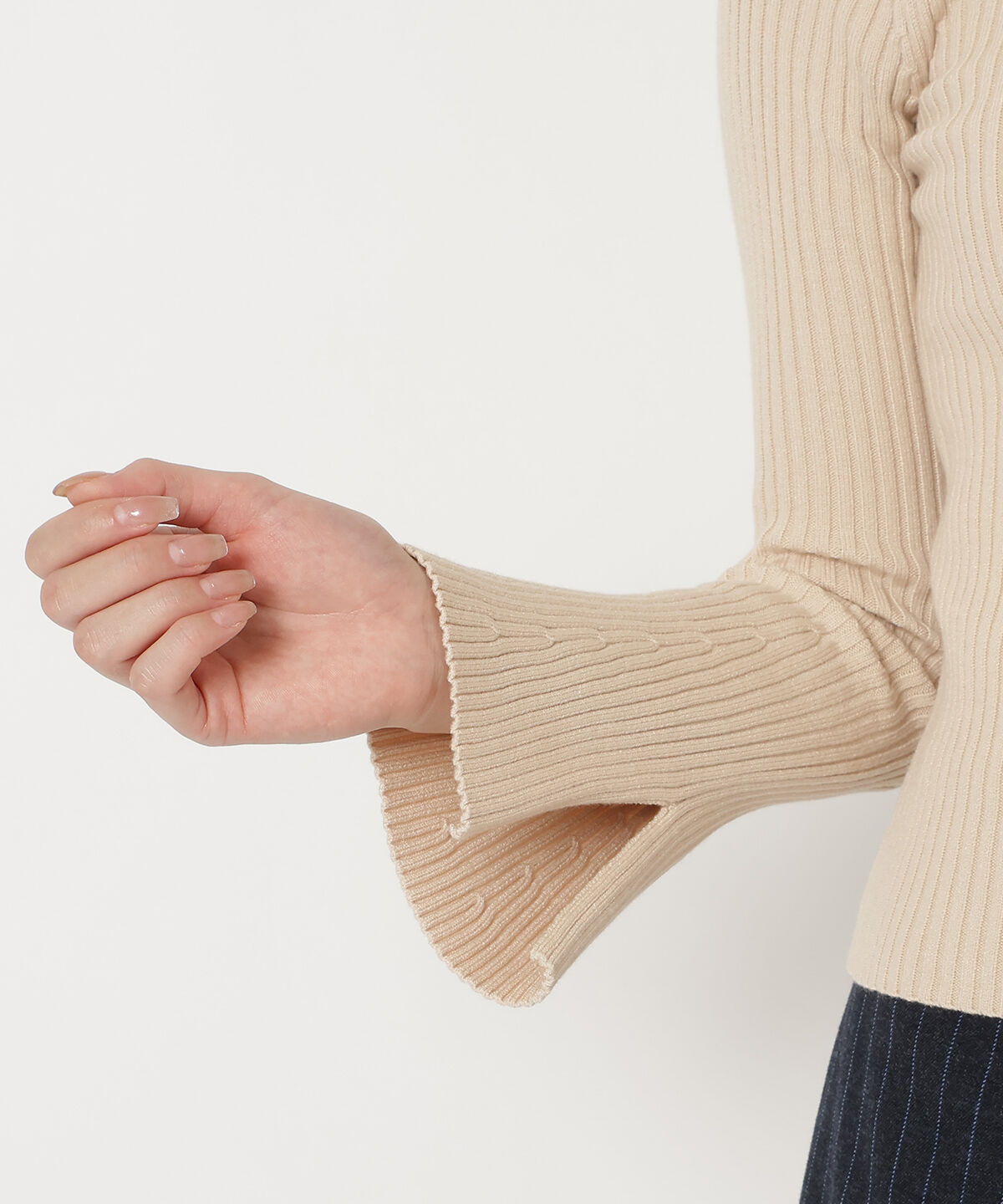 REDYAZEL「プチハネイネックフレアスリーブニット」|ニット・セーター|