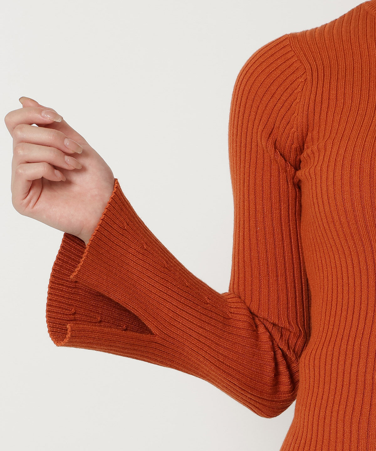 REDYAZEL「プチハネイネックフレアスリーブニット」|ニット・セーター|