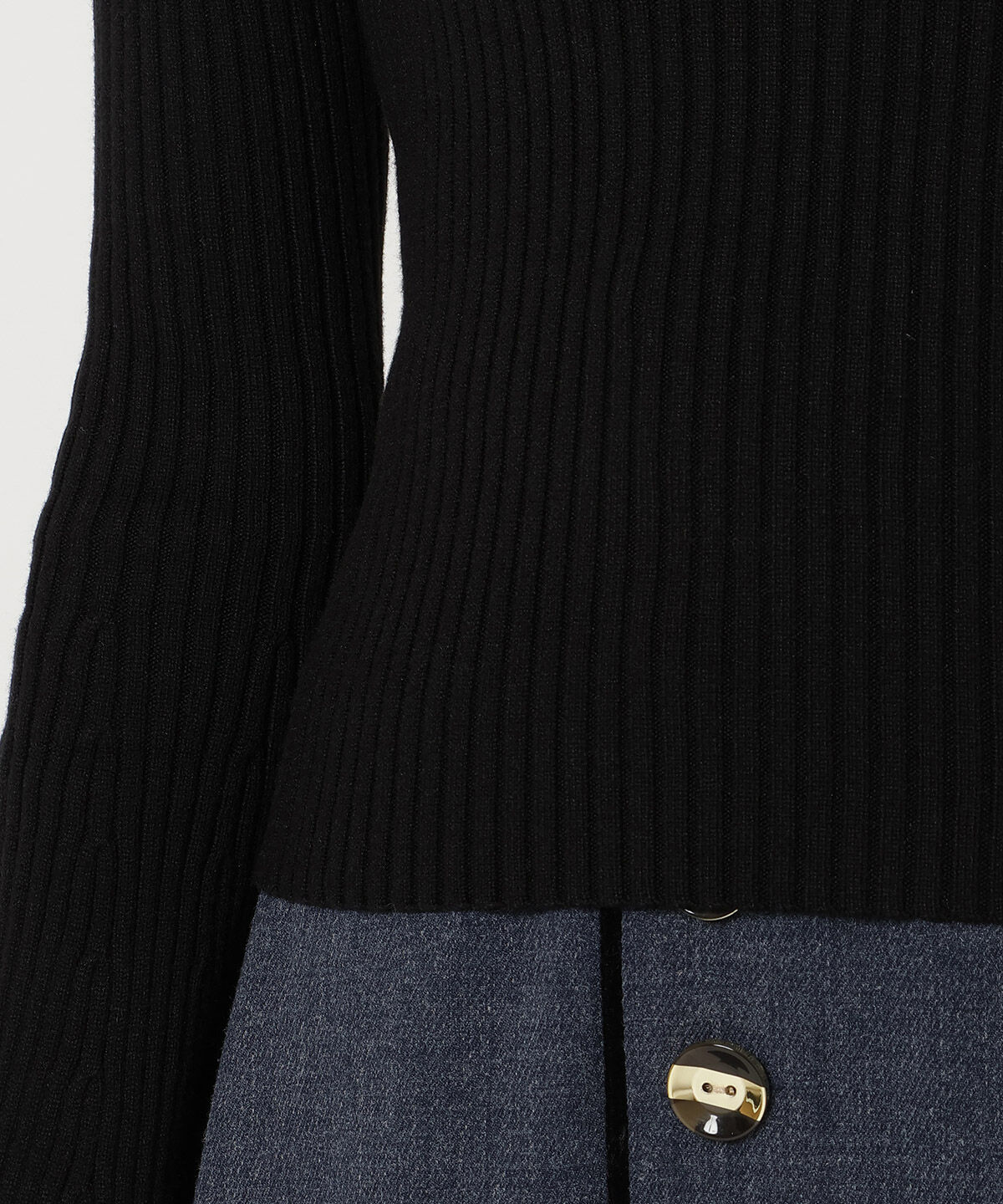 REDYAZEL「プチハネイネックフレアスリーブニット」|ニット・セーター|