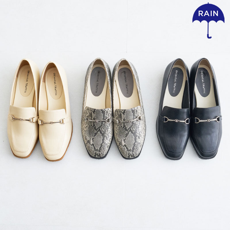 ORiental TRaffic「【防水】ビットモチーフレインローファー/R-1014 レインシューズ レインローファー 人気 トレンド」|パンプス|GREY